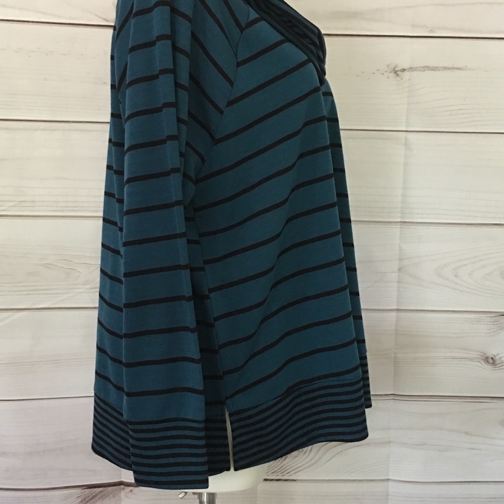 NWT Teal & Black Westbound Cowl Neck Tunic Top Size 2X - Picture 2 of 6